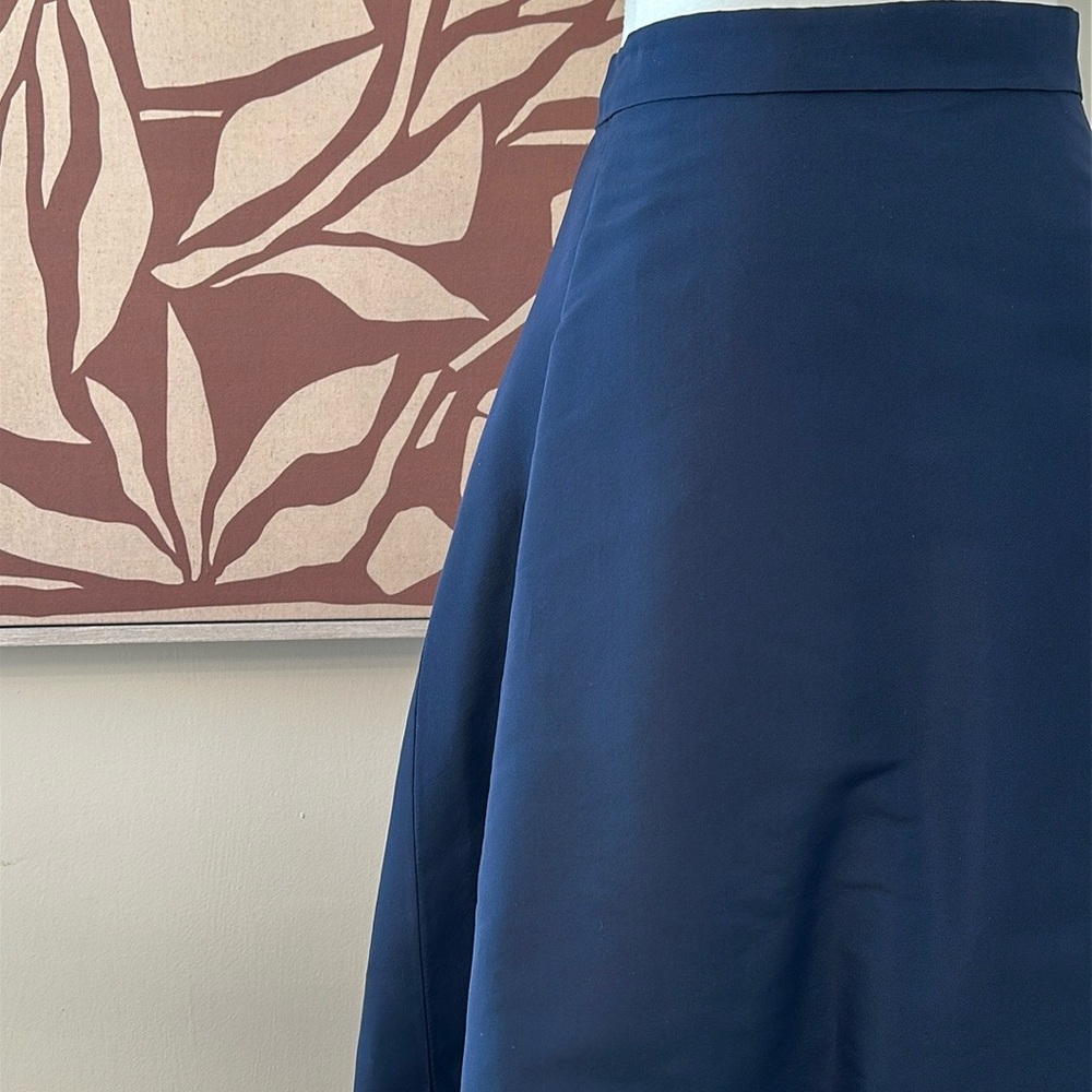 Carolina Herrera High Low Ball Skirt Navy - Picture 4 of 9